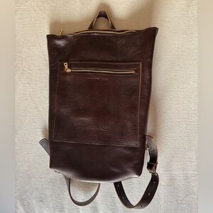 Brown Leather Backpack